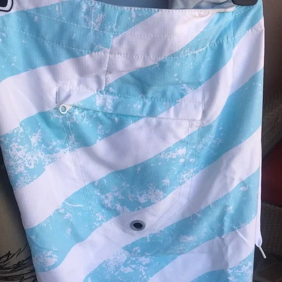 Oakley Blue and Tan Swim Trunks - Picture 3 of 4